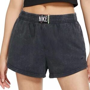 Nike Acid Wash Shorts Womens Medium M Retro 80s 90s Y2K Loose Black Grey Stretch
